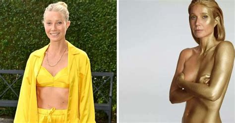 I Feel So Good Turning Gwyneth Paltrow Turns Into Golden Goddess As She Poses Nude On
