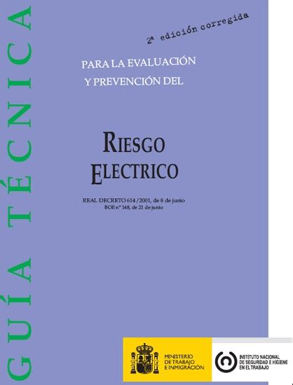 Guía Técnica Para La Evaluación Y Prevención Del Riesgo Eléctrico