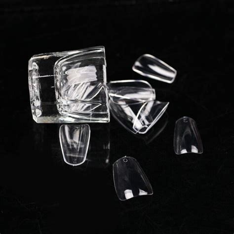 360pcs Short Coffin Gel Press On False Nails Wide Size Full Cover Nail Art Tips Ebay