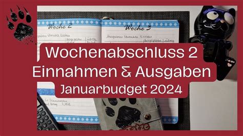 Wochenabschluss Januarbudget Meine Einnahmen Ausgaben