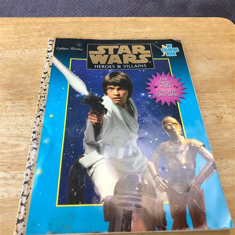 Rare Vintage Star Wars Heroes And Villains Coloring Golden Book