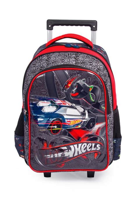 Mochila De Costas Hot Wheels Preta E Vermelha Mochilas Magazine Luiza