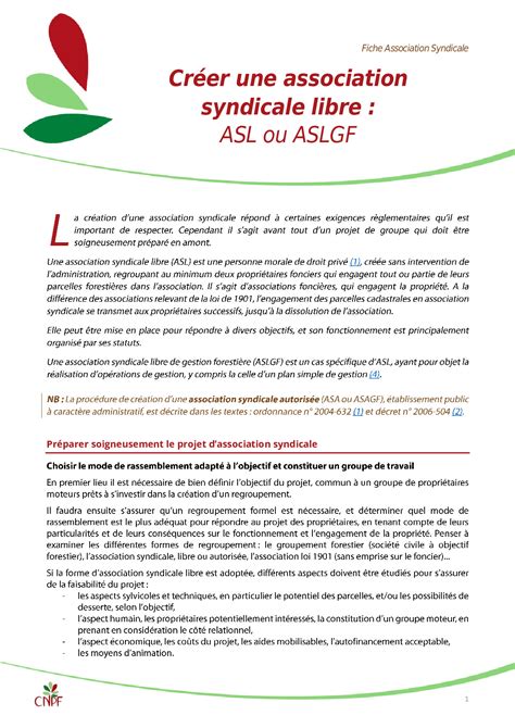 Les Associations Syndicales