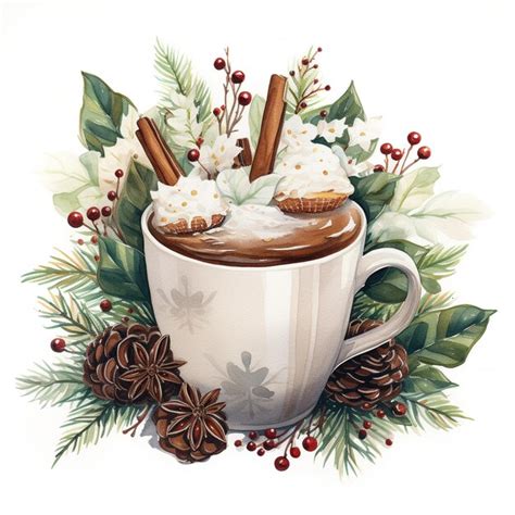 Premium AI Image Christmas Hot Cocoa