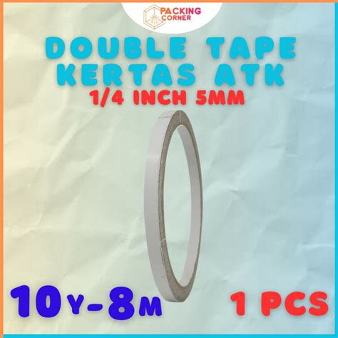 Jual Double Tape Kertas ATK Paper Doubletape 1 4 Inch 5mm X 8m 5 Mm 8