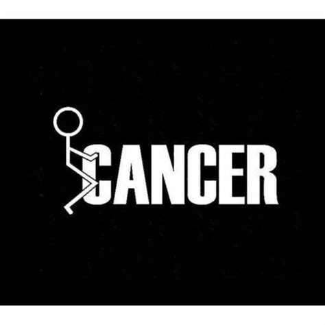 Fuck Cancer Stick Figure Car Window Decal Sticker NiceDecal