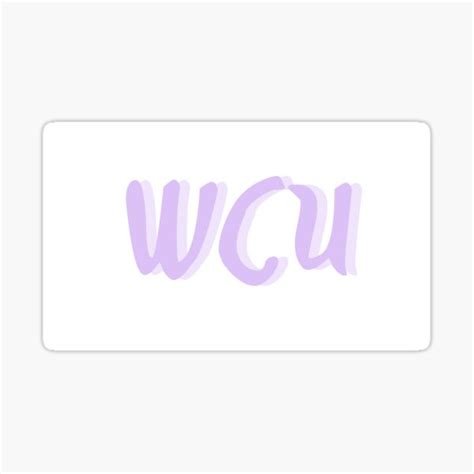 "Purple WCU Logo" Sticker for Sale by Katiedick1228 | Redbubble