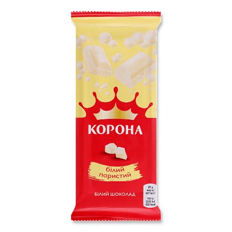Шоколад білий «Корона» пористий 80г – онлайн-супермаркет «Сільпо»