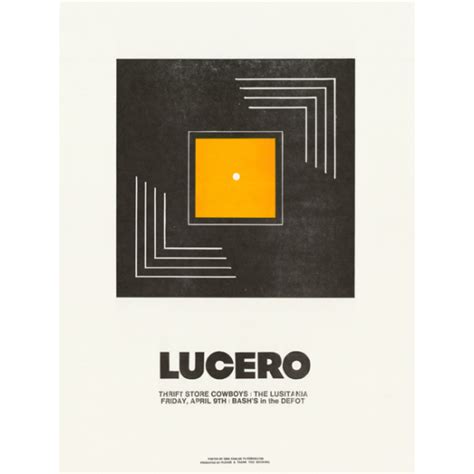 Lucero 2010 Concert Poster By Dirk Fowler Sold Out Poster Cabaret