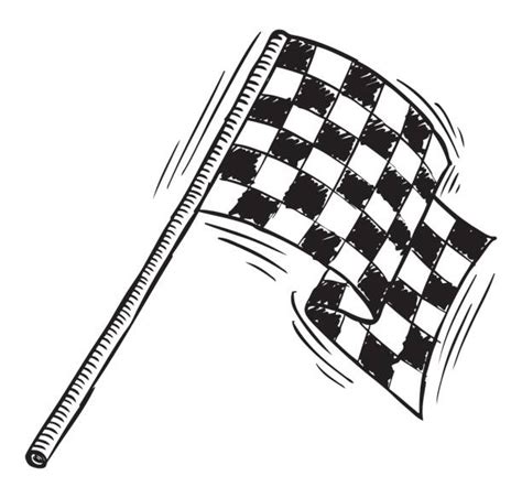 Checkered Flag Drawing Stock Vectors Istock