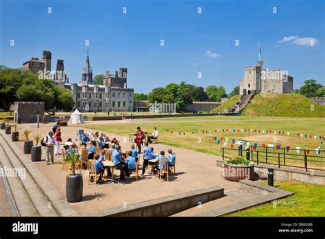 Inside grounds cardiff castle gothic hi-res stock photography and ...