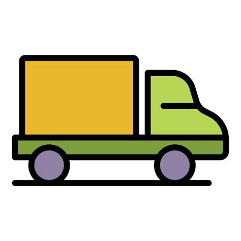 Delivery Truck Icon Color Outline Vector Vector Art At Vecteezy