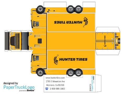 Paper Model Semi Truck Will Make A Papercraft Truck With Your Logo On It For 5 Paper Trucks