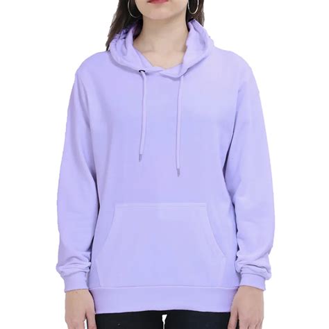 Lavender Womens Hoodie Hooded Sweatshirt Regular Fit Shree Ganesh Enterprise