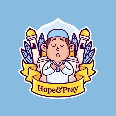 Cute cartoon Muslim boy praying 40508558 Vector Art at Vecteezy