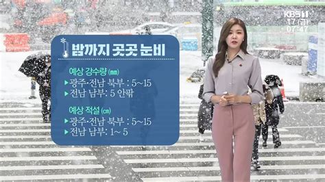 날씨 광주·전남 4개 시군 대설 예비특보밤까지 최대 15cm 폭설