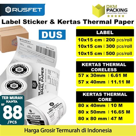 Jual Label Thermal Paper Sticker Kertas Printer Resi Stiker Barcode POS