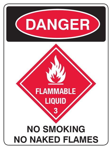 Danger Flammable Liquid No Smoking No Naked Flames Health And Safety