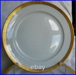 Gda Ch Field Haviland Limoges Dinner Plates Heavy Gold Encrusted