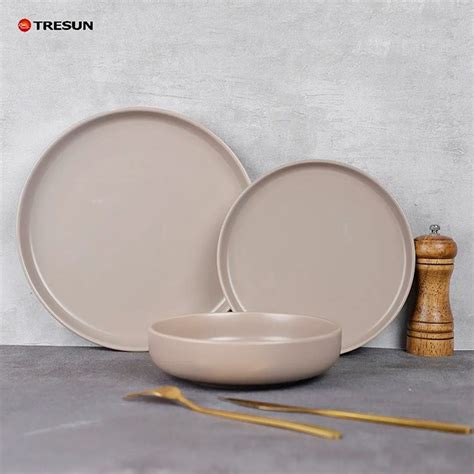 China 12 Pcs Pieces Stoneware Dinner Matte Ceramic Dinnerware Set