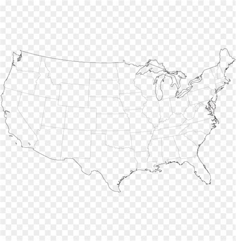 Us Map Outline Png
