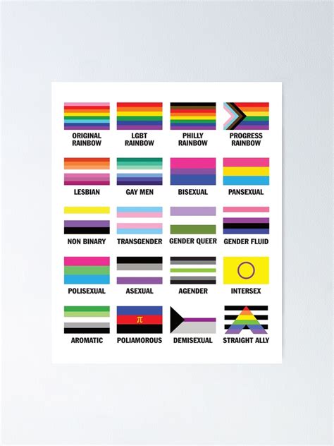 Lgbtqia Rainbow Pride Flags Poster For Sale By Adventuretee Redbubble