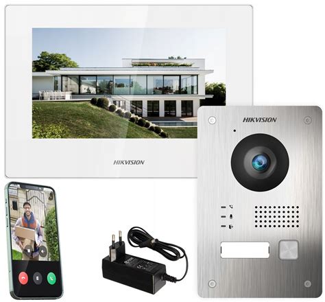 WIDEODOMOFON WiFi Hikvision DS KIS703 P W 7 LCD ERLI Pl