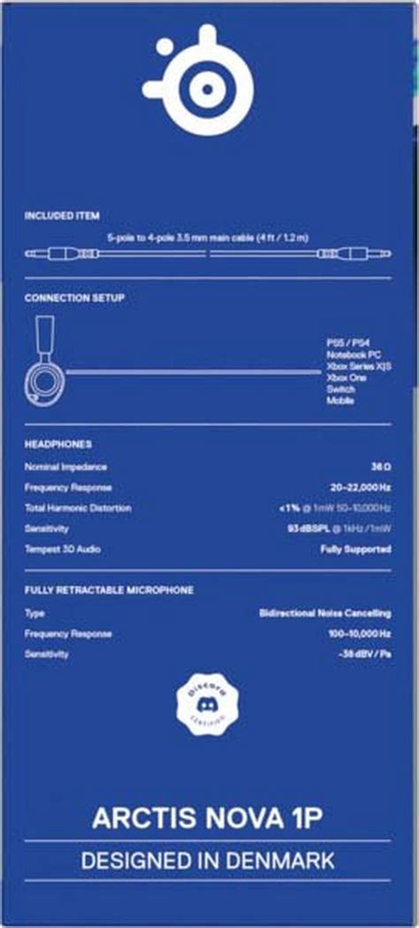 SteelSeries Arctis Nova 1P Universal Wired Gaming Headset for ...