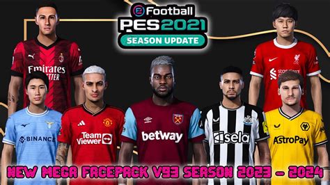 New Mega Facepack V93 Season 2023 2024 Pes 2021 Smokepatch