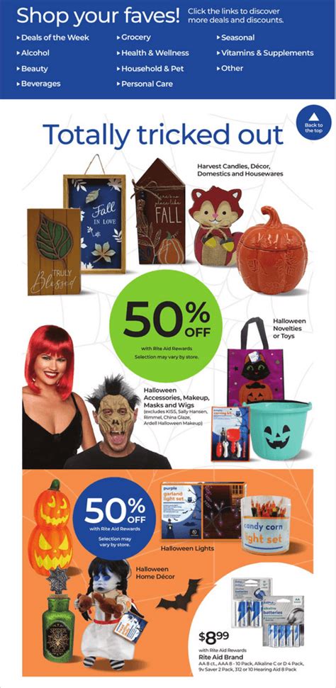 rite aid weekly ad sep  sep   halloween promotion included