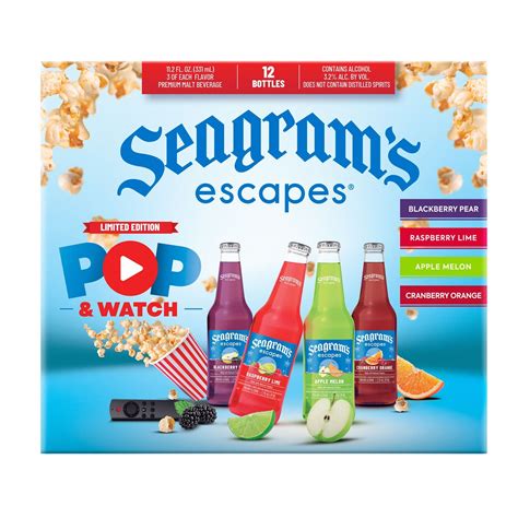 Seagram S Escapes Pop And Watch Variety Pack Flavored Malt Beverage 12 Pack 11 2 Fl Oz Bottles