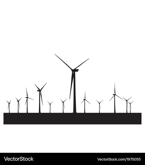 Wind Turbine Royalty Free Vector Image Vectorstock