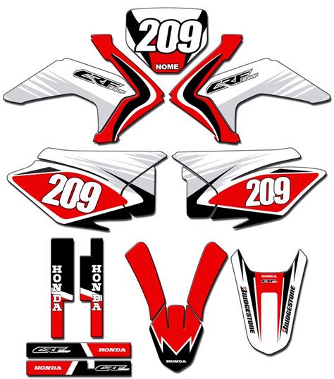 Kit Adesivos Graficos Crf230 Ano 2015 Crfmd 03 Personalizado R 228