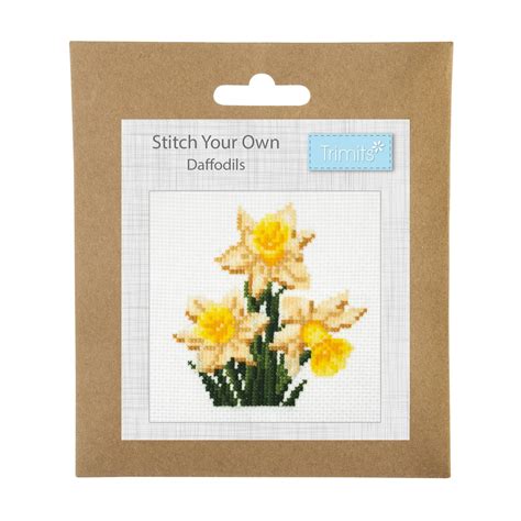 Trimits Daffodil Mini Cross Stitch Kit Cm X Cm Hobbycraft