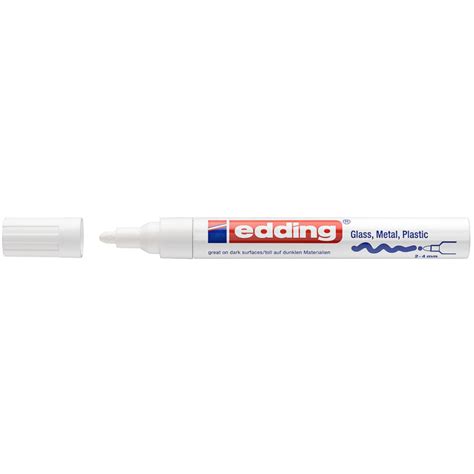 Edding Marcador Permanente 750 Ponta Redonda De 2 A 4 Mm Branco