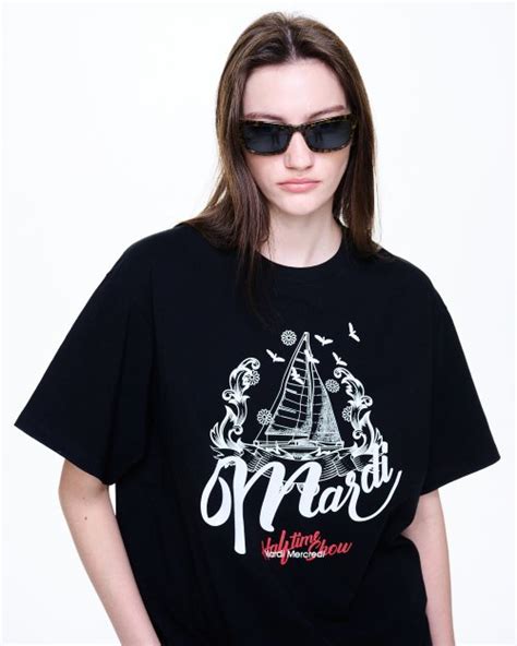 MUSINSA MARDI MERCREDI UNISEX TSHIRT BON VOYAGE HALFTIME SHOW BLACK WHITE