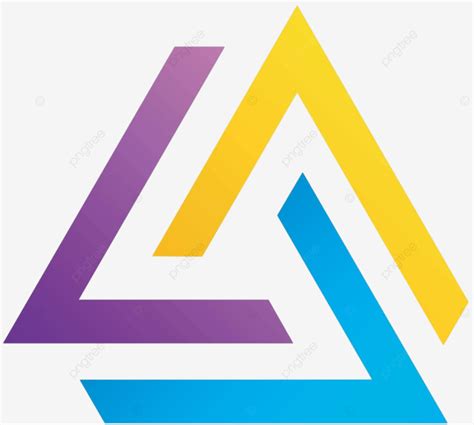 Logo Warna Warni Segitiga Abstrak Atau Elemen Desain Dekorasi Stiker