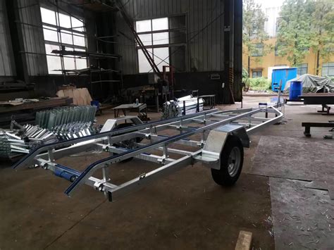 Hot Dip Galvanizing Yacht Watercraft Canoe Boat Trailer For Seasports