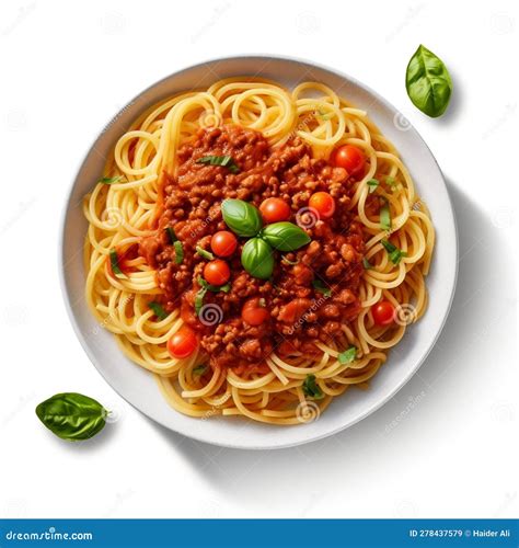 Vegan Spaghetti Bolognese On A Transparent Background Ai Stock