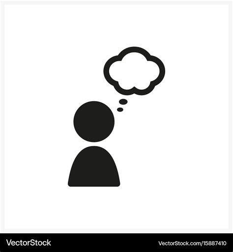 Human Think Icon In Simple Black Design Royalty Free Vector