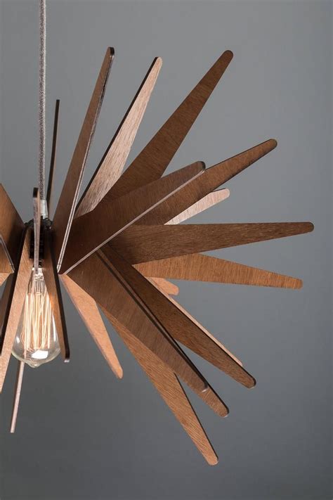 Dezaart Wood Pendant Light Mid Century Modern Chandelier Wood Pendant