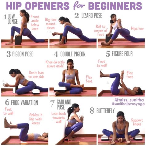 Yoga Tutorial Hip Opener Yoga Sequence For Beginners Miss Sunitha Sunithalovesyoga Hip