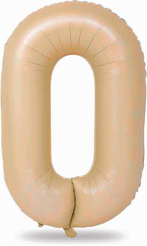 Amazon Nude 0 Balloons 40 Inch Large Tan Foil Number Balloons Set 0 9 Self Inflating
