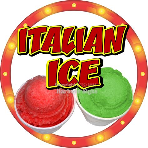 Italian Ice Decal Food Truck Concession Vinyl Sticker C2 Harbour