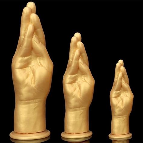LZMYZ Gold Realistischer Hand Dildo S M L Big Faust Anal Butt Plug Groß