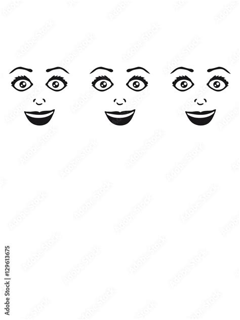 3 Girlfriends Pattern Female Feminine Girl Sexy Face Grin Comic Cartoon