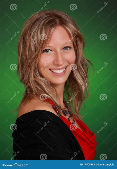 Nette Blonde Frau Stockbild Bild Von Kaukasisch Portr T