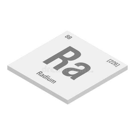 Radium Ra Periodic Table Element Stock Vector Illustration Of