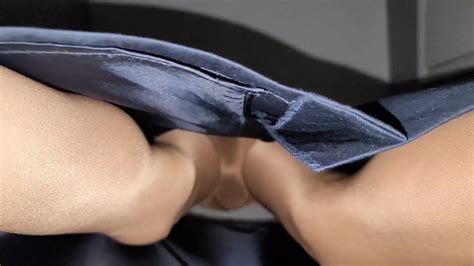 Long Lined Grey Office Skirt And Silky Half Slip Shemale Pantyhose Porn XHamster