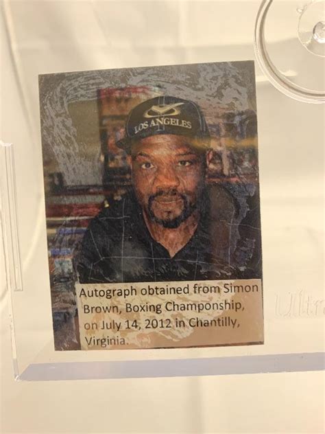 Autographed Simon Brown Boxing Glove